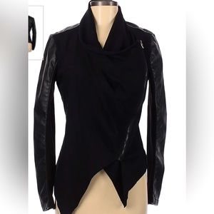 BlankNYC Faux Leather Jacket Asymmetric Zipper XS